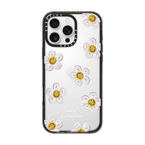 CASETiFY �C���p�N�g iPhone 16 Pro Max �P�[�X [�X���� / 2.5m�̗����������N���A (MIL�K�i4�{����) / ���C�����X�[�d�ɑΉ�] - Daisy by Katie-s Collective - �N���A �u���b�N