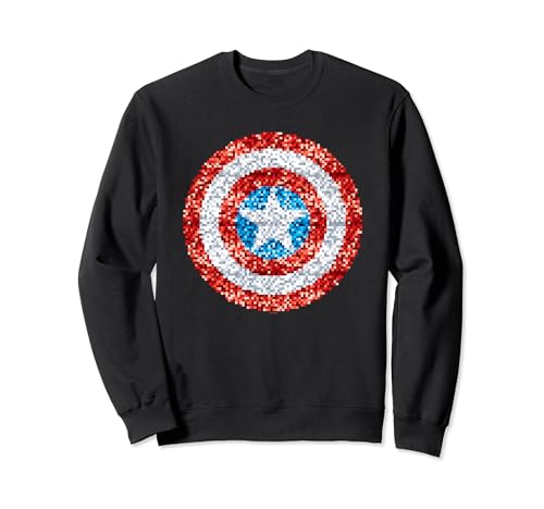 Image of Captain America Pixelated Shield Sweatshirt