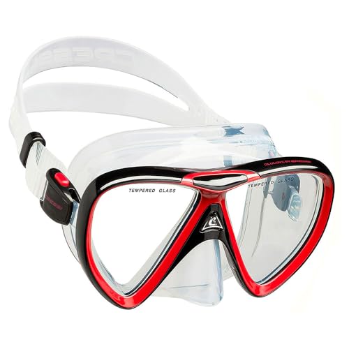 Kit de Mergulho Máscara+respirador Cressi Ikarus Semi Dry - Vermelha