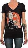 Black Market Art Company Women's We Can Do It by Adi Punk Edit Tattooed Rosie The Riveter V-Neck T-S
