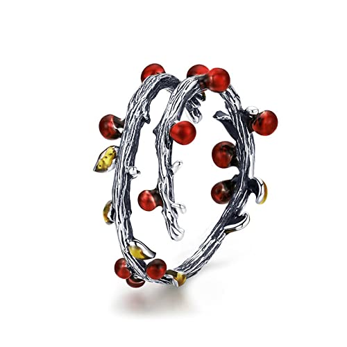 Bague ajustable feuilles d'arbre d'automne : bijou de mariage champêtre femme