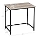 VASAGLE Computer Desk, Office Desk, 80 x 50 x 76 cm, for Study, Bedroom, Living Room, Heather Greige and Ink Black LWD038B02