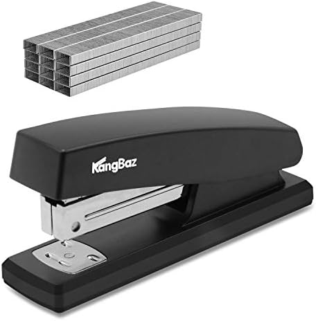 KangBaz Stapler, Office Stapler with 5000 Staples,Standard Desktop Stapler and 5,000 Staples, 20 Sheet Capacity(26/6),1/4 inch Staples, Staples Standard,Jam Free,Black