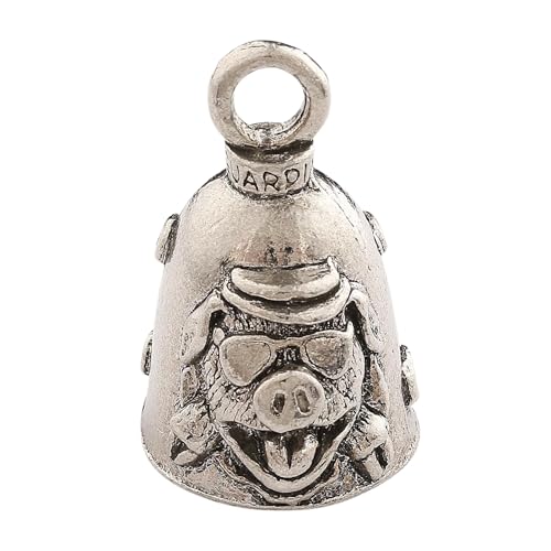 Image of Guardian Bell Animals Good Luck Bell w /Keyring & Black Velvet Gift Bag | Motorcycle Bell | Lead-Free Pewter | Made in USA