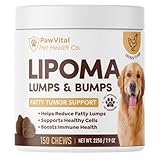 Lipoma Treatment for Dogs – Lumps & Bumps Support, Helps Reduce Fatty Tumors, Turkey Tail Mushroom Chews for Immune Health with L Carnitine, Chicken Flavor, 150 Soft Chews
