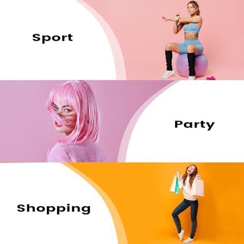 Image of Clothirily Leg Warmers - 2 Pairs Knit Leg Warmers for Women 80s Fashion Long Socks for Sports Party Yoga Winter Accessories