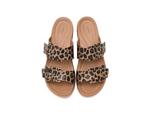 Crocs Brooklyn Buckle Low Low Animal Sandales Femmes SepiaLeopard - vue 4