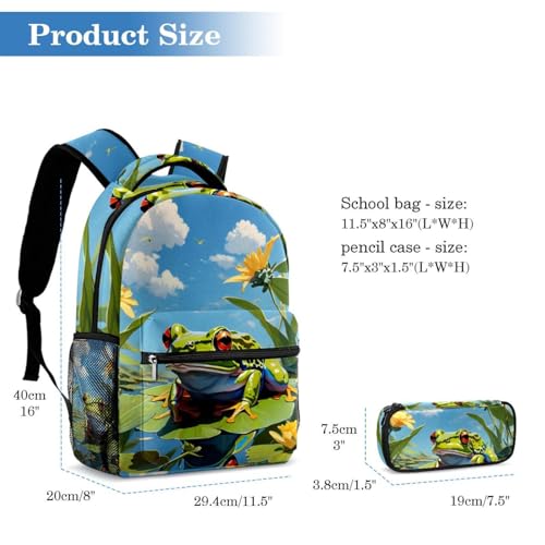 Sac à dos avec trousse à crayons grand volume ensemble multicolore ergonomique