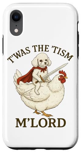 Toy Poodle Dog TWAS The Tism M'Lord Funny Autism Meme Case for iPhone XR