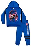 Marvel Avengers and Spider-Man Boys 2-Piece Fleece Sets, Fleece Hoodie and Pants Bundle Set for Boys (Miles Morales, 5/6)