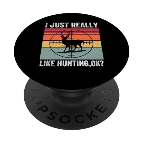 Realmente me gusta cazar, Bueno amante de la caza divertido PopSockets PopGrip Intercambiable