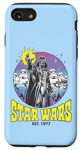 Funda para iPhone SE (2020) / 7 / 8 Star Wars Darth Vader y Stormtroopers Comic Force