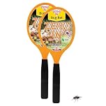 Zero In Bug Bat Electric Fly Swatter - Fly Zapper Racket for Indoor and Outdoor Use - Portable Electric Bug Zapper for Killing Flying Insects - Battery Operated, Twin-Pack (2 Pack)