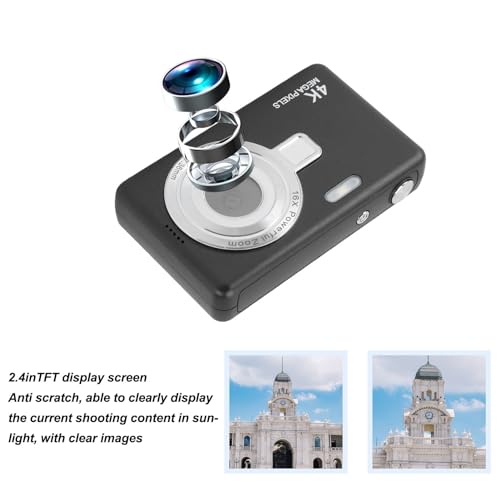 Câmera digital de bolso de 12 MP 1080P, câmera de foco automático com zoom de 16 x para estudantes v
