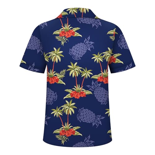 Image of Hawaiian Shirt for Men Tropical Shirts Summer Beach Button Down Short Sleeve Luau Aloha Floral Cruise Vacation Outfit 2026