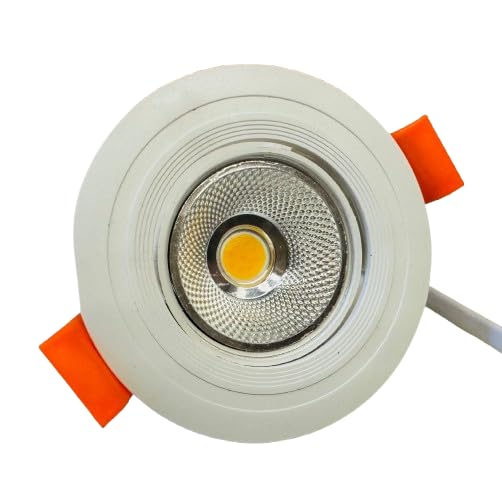 Image of RDL 5w Round Recessed LED Ceiling Light with 3 in 1 (Red Blue Pink) Illumination | Tilt Led Spotlight for False Ceiling, Home, Bedroom, | Pack of 1
