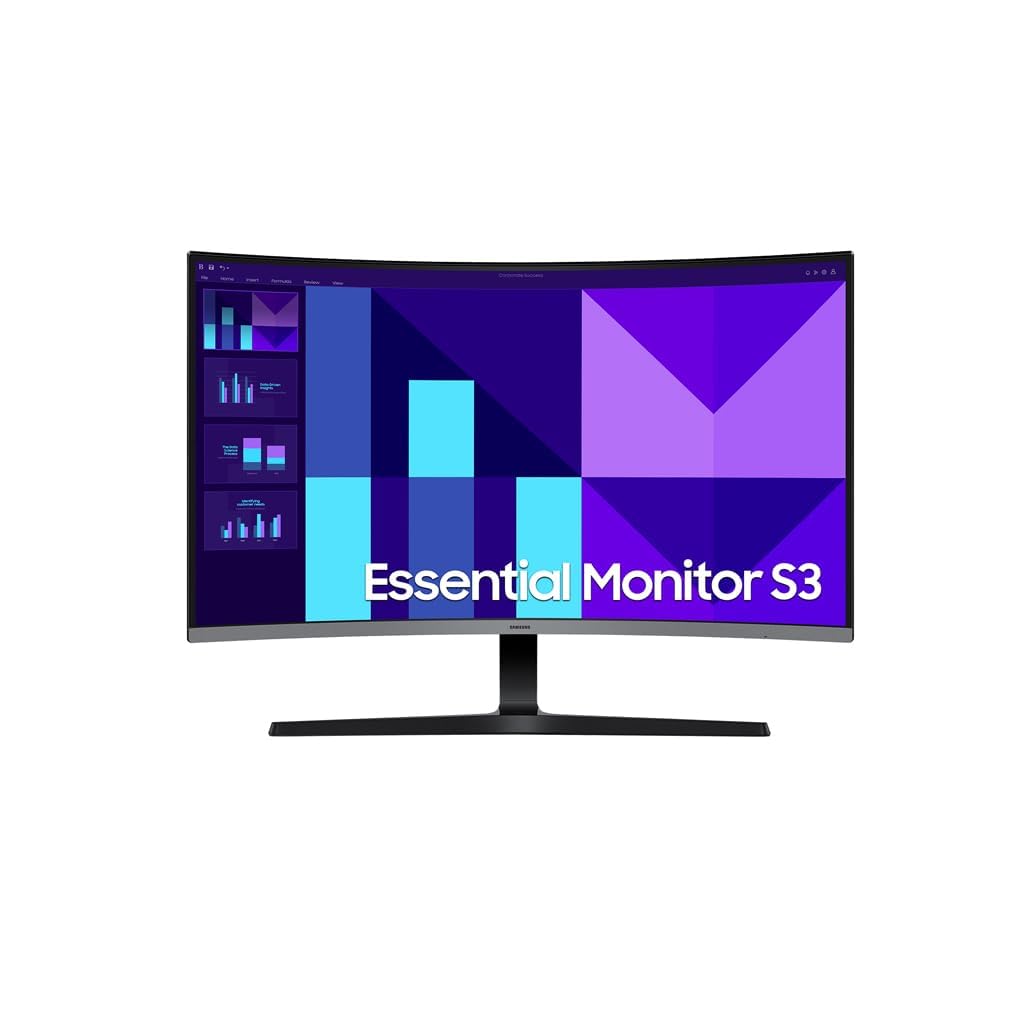 Samsung Schermo PC S39GD da 32", inclinabile, curvo 1500R, FHD (1920x1080), 100Hz, VA, 4ms (GTG), 250cd/m², contrasto 3000: 1, Eco Saving Plus, Modalità Eye Saver e Anti-Scintillio, LS32D392GAUXEN