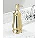 mDesign Modern Metal Refillable Liquid Soap Dispenser Pump Bottle for Bathroom Vanity Countertop, Kitchen Sink - Holds Hand Soap, Dish Soap, Hand Sanitizer, Essential Oils - 2 Pack - Soft Brass