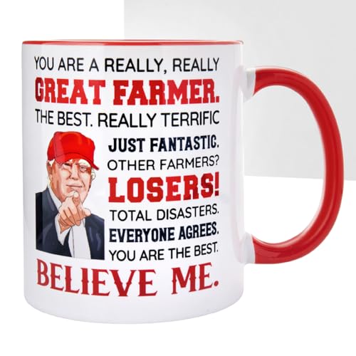 Donavibe Farmer Mug 11oz Farmer Gifts for Men Women Christmas Mothers Day Birthday Gift for Farmer Farm Gift Idea Farmer Ceramic Mug