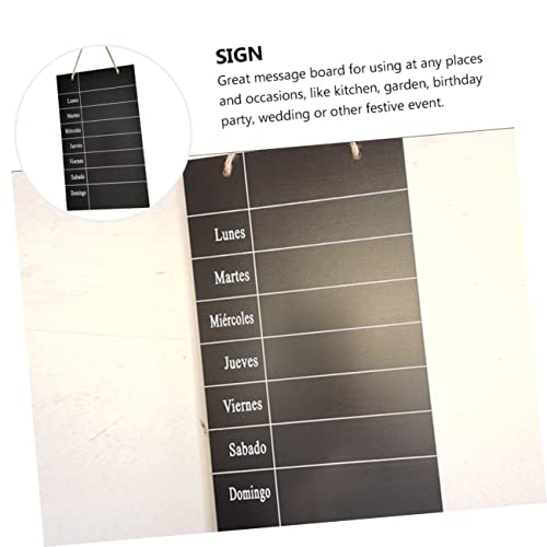 Magiclulu Message Board Chalk Board Signs Weekly Plan Board Writing Board Boxwood Wooden Rope Black #TOP7