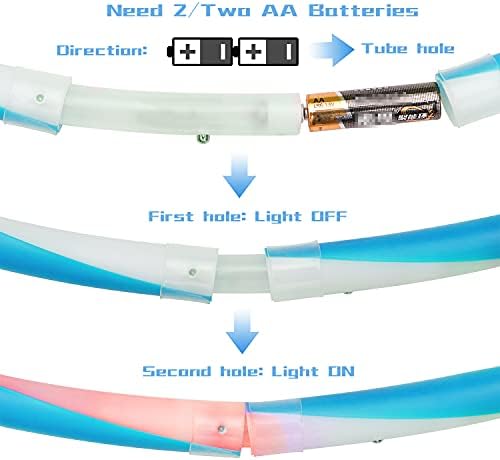 LED Hoop Dance Exercise Light Up Hoop for Kids Adults Children, Fitness Equipment Weight Loss Color Changing Strobing Glow Lights, Hoop Hooper Gift(Two AA Batteries are Needed. Not Included) 5 412b3MqPf1S. AC