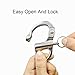 Pair of Stainless Steel 316 Fixed Snap Shackle，Quick Release Fixed Shackles with Round Ring Marine Boat Rigging Hardware (Length:52mm)