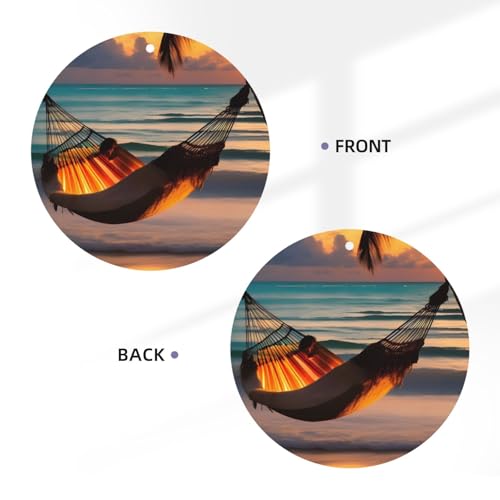 Hojas aromáticas para coche Sunset beach hammock miniatura 3