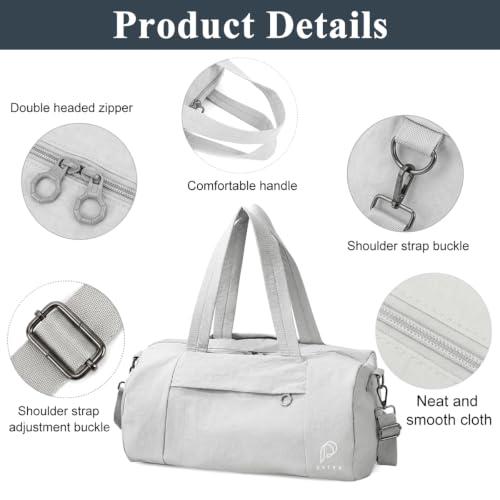 Image of PALAY Gym Duffle Bag Women Waterproof Travel Grey Charcoal