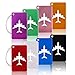 8Pcs KT-APSR Luggage Tags Set With Name ID Card, Upgrade Durable Travel Bags Tags, Metal Suitcase Tags With Strings