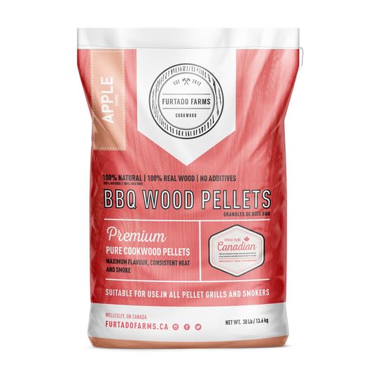 Pellet BBQ Furtado Farms, Legno di Melo, Ideale per Pollo, Maiale, Panificati e Verdure, Leggera Affumicatura Fruttata, 13,6 kg