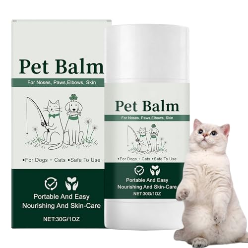 Baume pour La Peau du Chien,Stick Hydratant Non Gras pour Peau De Chien Et Chat - Crème Nourrissante pour Soin des Pattes | pour Chiots Grands Moyens Maison Jardin Promenade