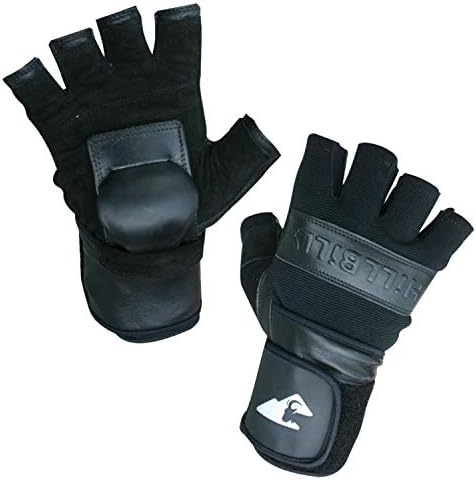Hillbilly Wrist Guard Gloves - Half Finger (Black, Large)
