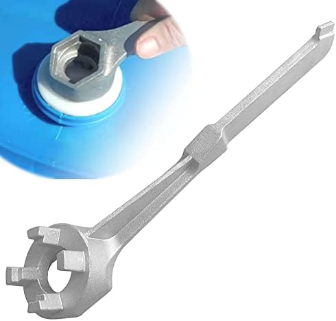 NACHEE Aluminum Drum Wrench, Drum Plug Bung Wrench for Opening 10 15 20 30 50 55 Gallon Drum, Fits 2 in and 3/4 in Bung Caps
