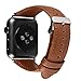 Banda de Apple Watch 42 mm Series 2 pinhen Vintage correa de cuero genuino reemplazo de banda de muñeca de la pulsera con hebilla de metal y adaptadores para Apple reloj serie 1 y Serie 2
