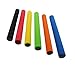 Get Out! Foam Relay Running Baton 6-Pack – 12in Plastic Red, Orange, Yellow, Green, Blue, Black Track & Field Sticks