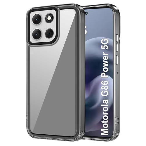 Image of amazon basics Back Case Cover for Motorola G86 Power 5G | Compatible for Motorola G86 Power 5G Back Cover | Case Cover with Camera Protection | (TPU + PC | Translucent Black)