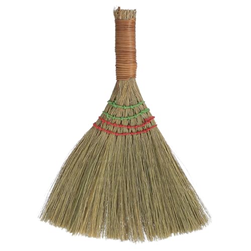 MUCKLILY Spazzola in Paglia con Manico in Scopa da Tavolo Leggera e Resistente per Pulizia Interna ed Esterna per e Campeggio