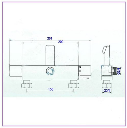 Mitigeur douche et bain thermostatique carré Gowe haute précision