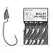 ウィードレス ダーター スイムベイト ジグヘッド、バレットスタイル ウェイテッド EWG オフセットフック、テキサスリグフィッシング用 1/8、3/16、1/4、3/8オンス