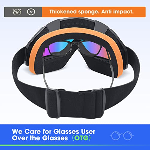 Mambaout Adult Snow Ski Goggles, Snowboard Goggles For Youth, Teens, Men & Women, Wide View Snowmobile Goggles #TOP4