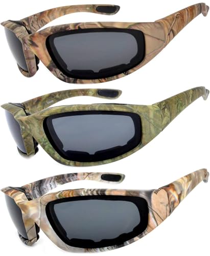 Image of OWL Motorcycle Riding Sport Sunglasses Assorted Color Multipacks, Unisex Foam Padded Wind Blocking Glasses UV400 Protection