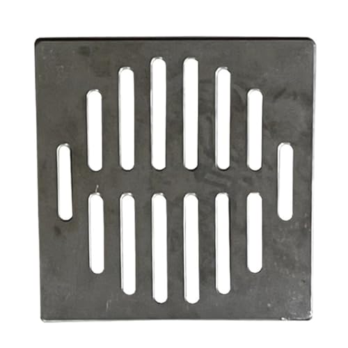Couvercles de Drain de Remplacement contre les Bouchons - Grille Carrée 10 cm pour Douche