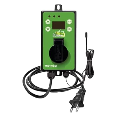 BioGreen TER2/US Thermo 2 Digital Greenhouse Thermostat with Summer/Winter Function 2 Years Warrenty, Green