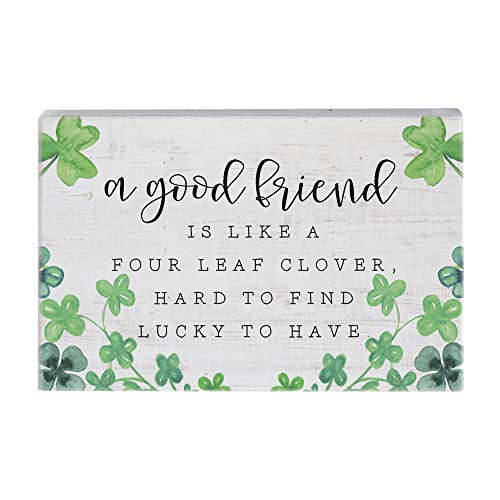 Simply Said Small Talk Rectangle – "A Good Friend Is Like A Four Leaf Clover" - A Witty Observation On The Value Of Friends- Real Wood Sign - Hand Crafted In Usa #TOP10