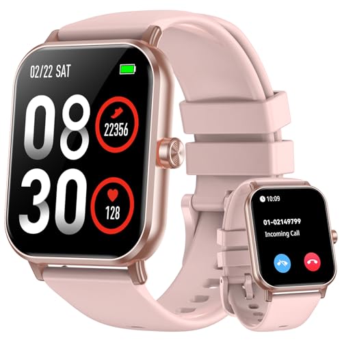 Image of Smart Watch for Women Men, 1.85 inchHD Touchscreen Fitness Tracker with Bluetooth Calling, 130+ Sport Modes, 5 ATM Waterproof Heart Rate Sleep Monitor, 7 Day Battery DIY Dial, Smartwatch for Android & iOS