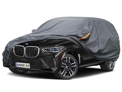 Image of GUNHYI Premium Car Cover Custom Fit BMW X5 (2007-2026), 16 Layers Heavy Duty Car Cover Waterproof All Weather with Zipper Door for Sun Rain Snow Dust Uv Protection