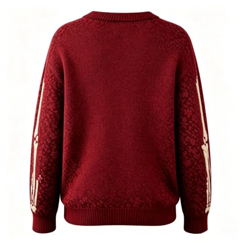 Halloween Sweatshirts for Women Skeleton Skull Sweater Halloween Sweater - image 3
