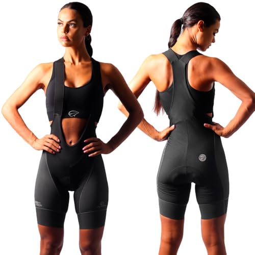 Bretelle Ciclismo Feminino Mauro Ribeiro Carbon Evolution (Preto e Cinza, M)