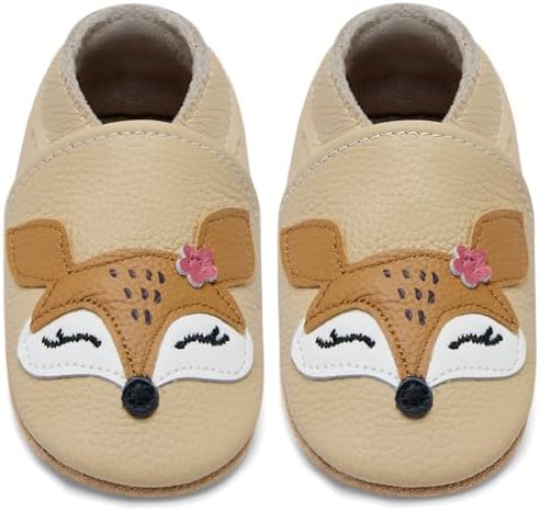 IceUnicorn Krabbelschuhe Baby Lauflernschuhe Jungen Mädchen Weicher Leder Babyhausschuhe Kleinkind Rutschfeste Lederschuhe Baby
