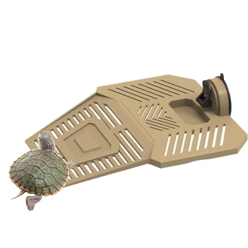 Detachable Tank, Turtle Basking Area, Tortoise Tank Dock, Stable Turtle Landscape With Feeding Place, Suction Cup For Aquatic Tu